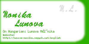 monika lunova business card